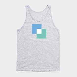 Blue green boxes Tank Top